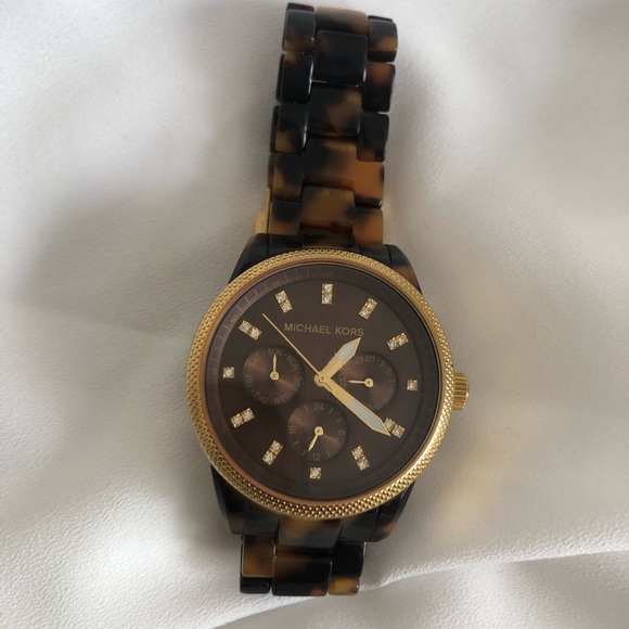 Michael Kors Chocolate/Caramel Tortoise Watch - Picture 1 of 4